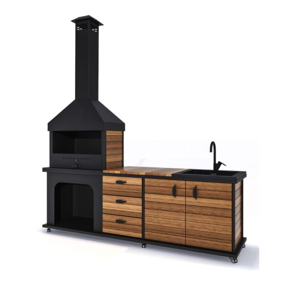 Fırınsız Tezgahlı Barbekü (2.4m)
