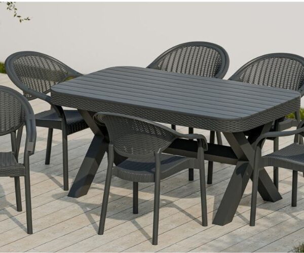 Bambu Camsız 90X150 Masa Takımı