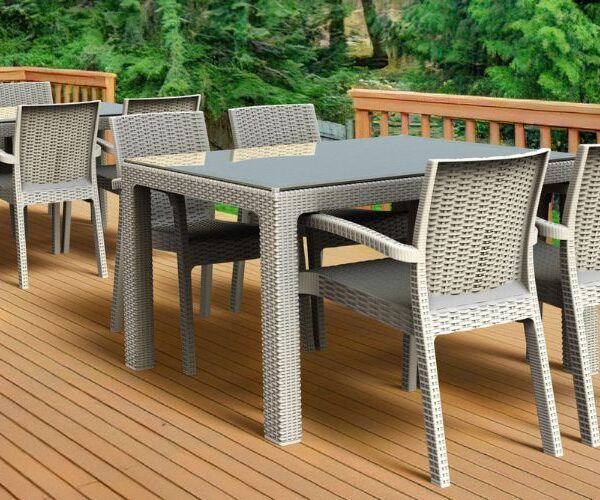 Trend Lüx Camlı 80X140 Masa Takımı