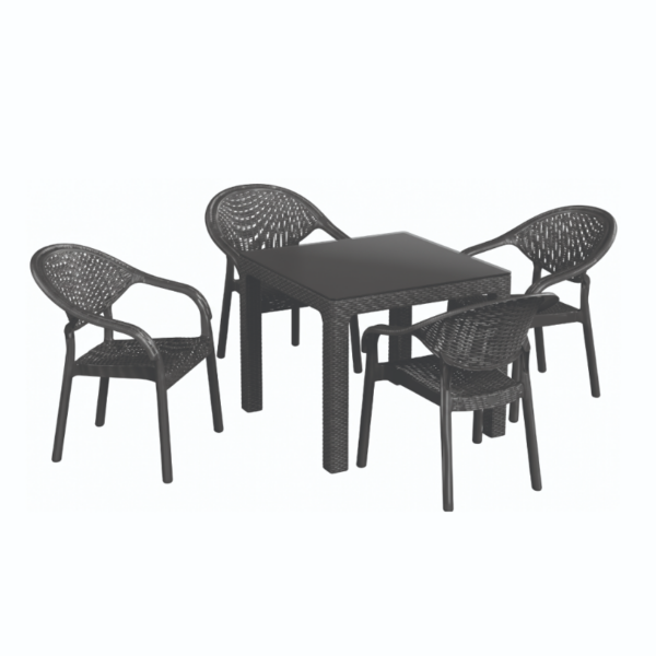 90x90 Bambu Camlı Takım